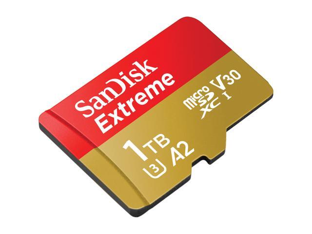 SanDisk 1TB Extreme microSDXC UHS-I/U3 A2 Memory Card with Adapter, Speed Up to 160MB/s (SDSQXA1-1T00-GN6MA)
