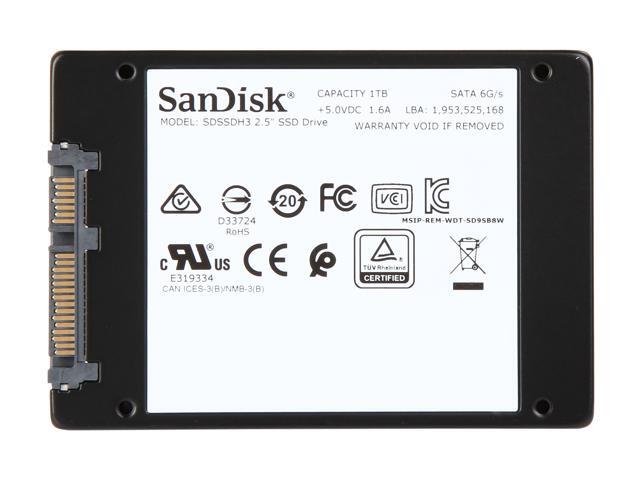 SanDisk Ultra 3D 2.5' 1TB SATA III 3D NAND Internal Solid State Drive (SSD) SDSSDH3-1T00-G25