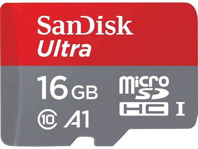 SanDisk Ultra 16GB microSDHC Flash Card Model SDSQUAR-016G-GN6MA