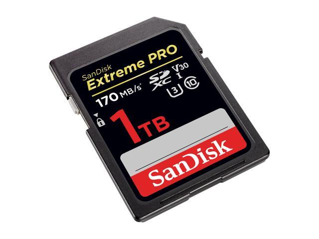 SanDisk Extreme Pro 1TB SDXC UHS-I/U3 V30 Memory Card, Speed Up to 170MB/s (SDSDXXY-1T00-GN4IN)