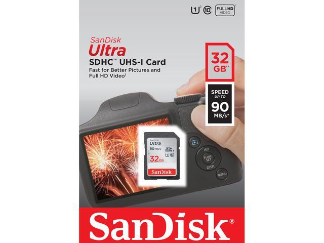 SanDisk 32GB Ultra SDHC UHS-I / Class 10 Memory Card, Speed Up to 90MB/s (SDSDUNR-032G-GN6IN)
