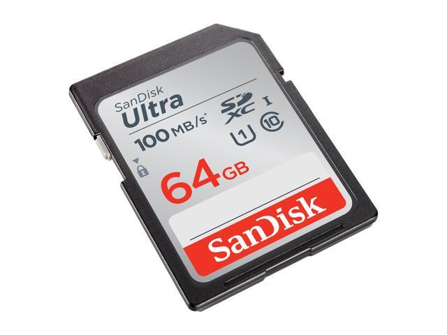 SanDisk 64GB Ultra SDXC UHS-I/Class 10 Memory Card, Speed Up to100MB/s (SDSDUNR-064G-GN6IN)