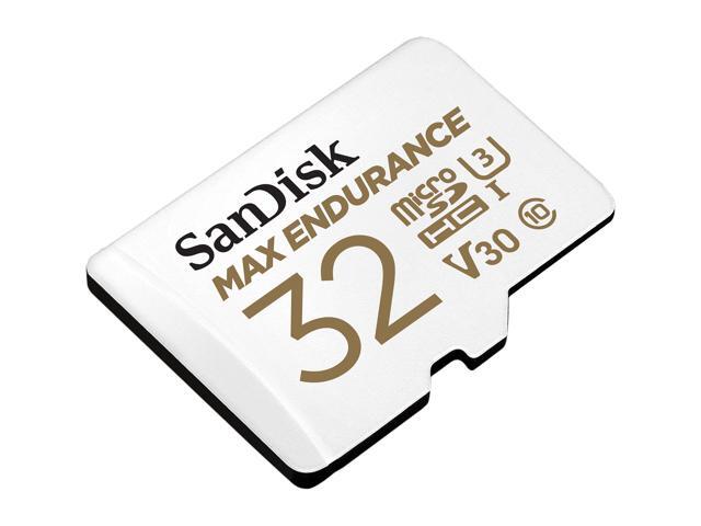 SanDisk 32GB MAX ENDURANCE microSDHC, U3, V30, Memory Card with Adapter for Home Security Cameras and Dash Cams, Speed up to 100MB/s...