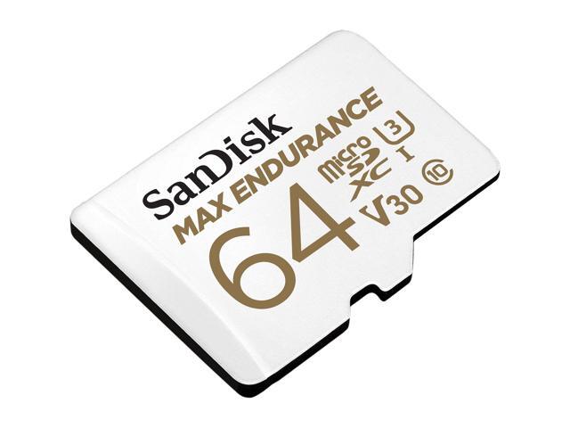 SanDisk 64GB MAX ENDURANCE microSDXC, U3, V30, Memory Card with Adapter for Home Security Cameras and Dash Cams, Speed up to 100MB/s...