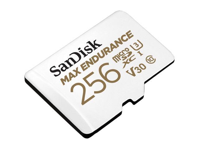 SanDisk 256GB MAX ENDURANCE microSDXC, U3, V30, Memory Card with Adapter for Home Security Cameras and Dash Cams, Speed up to 100MB/s...