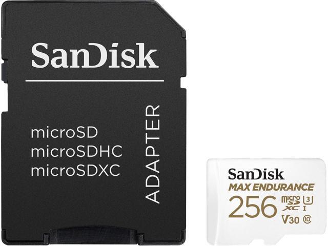 SanDisk 256GB MAX ENDURANCE microSDXC, U3, V30, Memory Card with Adapter for Home Security Cameras and Dash Cams, Speed up to 100MB/s...