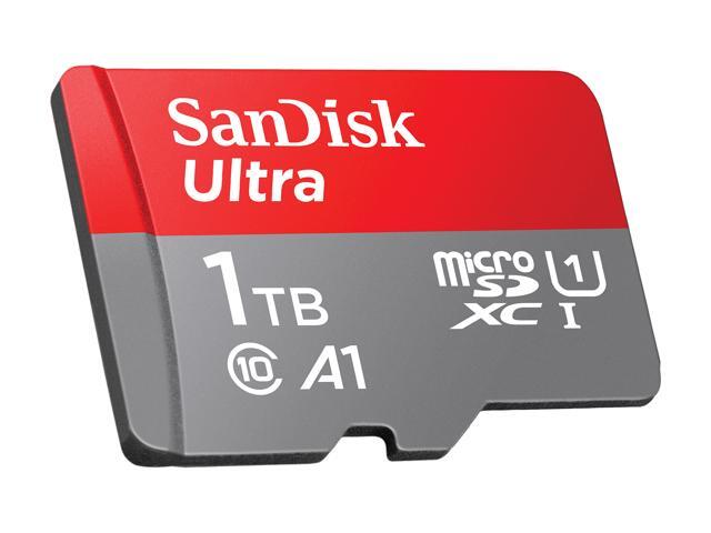 SanDisk 1TB Ultra microSDXC A1 UHS-I/U1 Class 10 Memory Card with Adapter, Speed Up to 120MB/s (SDSQUA4-1T00-GN6MA)