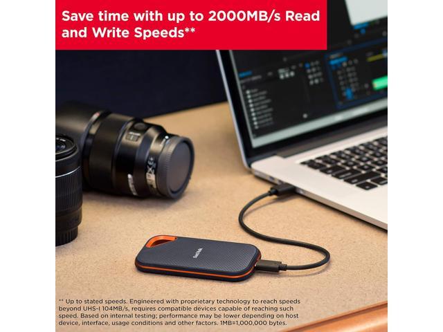 SanDisk - Extreme Pro Portable 4TB External USB-C NVMe SSD - Black - image 5