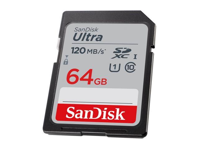 SanDisk 64GB Ultra SDXC UHS-I / Class 10 Memory Card, Speed Up to 120MB/s (SDSDUN4-064G-GN6IN)