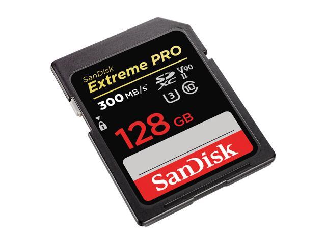 SanDisk 128GB Extreme Pro SDXC UHS-II Memory Card, Speed Up to 300MB/s (SDSDXDK-128G-GN4IN)