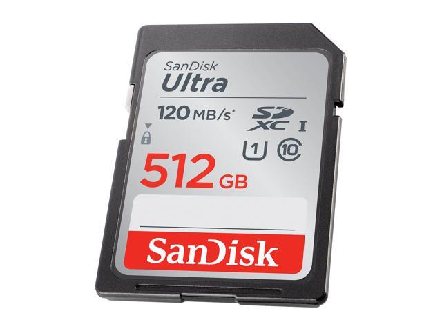 SanDisk 512GB Ultra SDXC UHS-I / Class 10 Memory Card, Speed Up to 120MB/s (SDSDUN4-512G-GN6IN)
