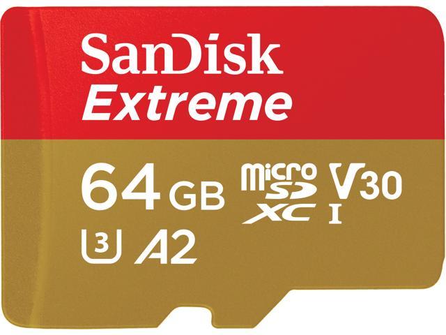 UPC 619659193409 product image for SanDisk Extreme 64GB microSDXC Flash Memory with Adapter Model SDSQXAH-064G-GN6M | upcitemdb.com