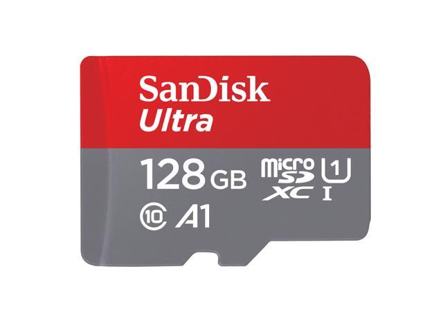 SanDisk 128GB Ultra microSDXC A1 UHS-I/U1 Class 10 Memory Card with Adapter, Speed Up to 140MB/s (SDSQUAB-128G-GN6MA)