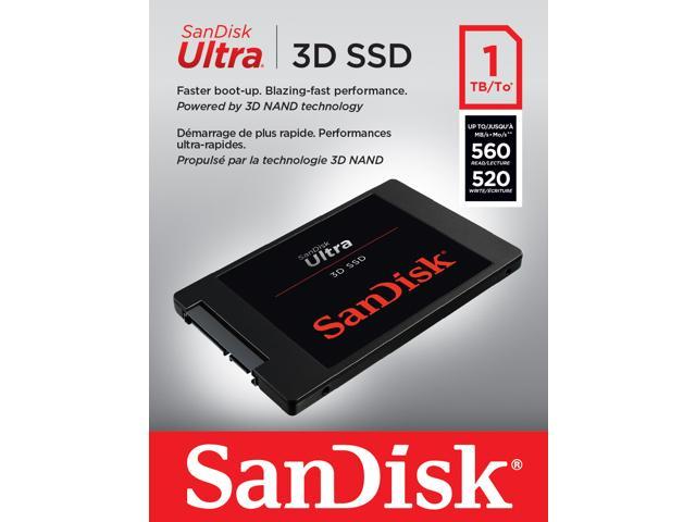 SanDisk Ultra 3D 2.5' 1TB SATA III 3D NAND Internal Solid State Drive (SSD) SDSSDH3-1T00-G26