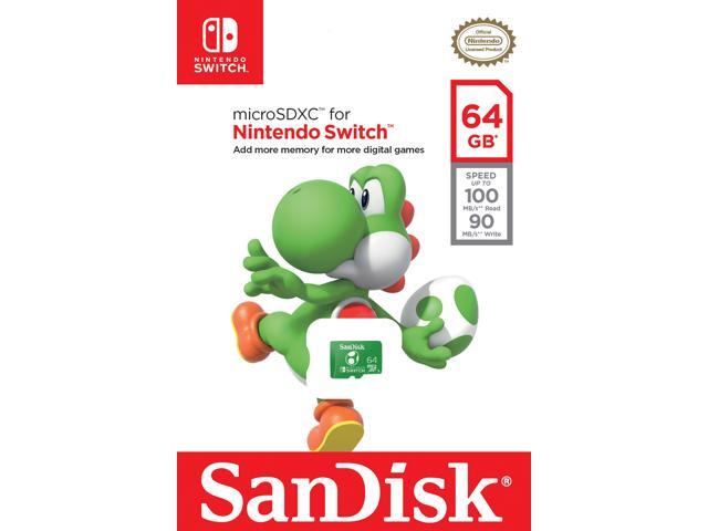 SanDisk 64GB microSDXC UHS-I for Nintendo Switch, Speed Up to 100MB/s (SDSQXAO-064G-GN6ZN)