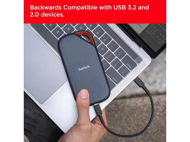 SanDisk Extreme PRO with USB4, 2TB, 40Gbps, up to 3800 MB/s read speed and up to 3700MB/s write speed