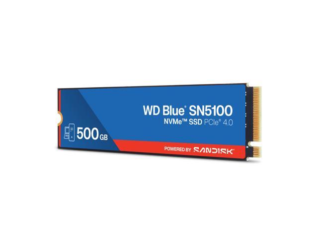 WD Blue SN5100 500GB NVMe SSD, PCIe Gen 4.0, up to 6,600 MB/s read speeds