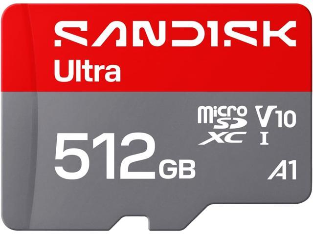 SANDISK 512GB Ultra microSD UHS-I Card - Up to 195MB/s Read Speed, Full HD Video, V10, U1, C10, A3 - SDSQUJQ-512G-GZ6MA
