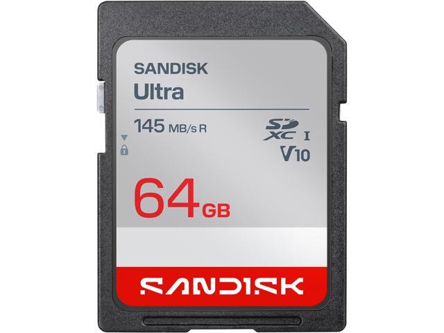 SANDISK 64GB Ultra SDHC UHS-I Card and SDXC UHS-I Card - Up to 145MB/s Read Speed, Full HD Video, V10, U1, C10 - SDSDUVQ-064G-GN6IN