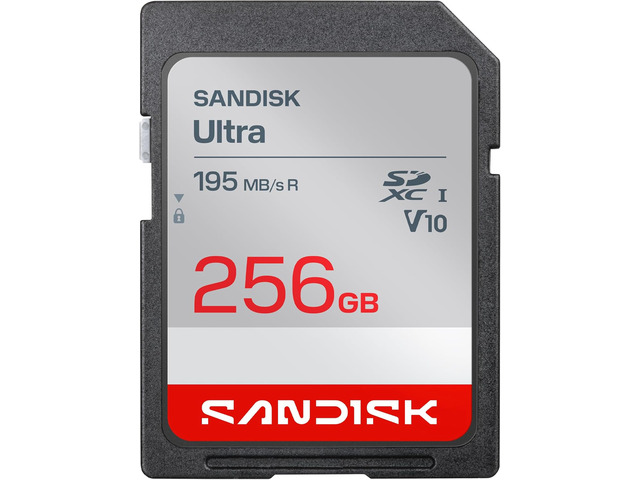 SANDISK 256GB Ultra SDHC UHS-I Card and SDXC UHS-I Card - Up to 195MB/s Read Speed, Full HD Video, V10, U1, C10 - SDSDUVQ-256G-GN6IN