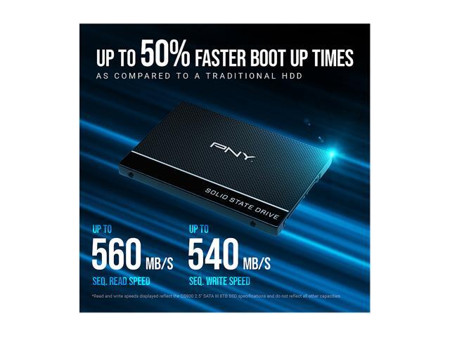 PNY CS900 2.5' 1TB SATA III 3D NAND Internal Solid State Drive (SSD) SSD7CS900-1TB-RB