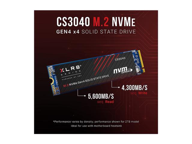 PNY XLR8 CS3040 2TB M.2 NVMe Gen4 x4 Internal Solid State Drive (SSD) - M280CS3040-2TB-RB