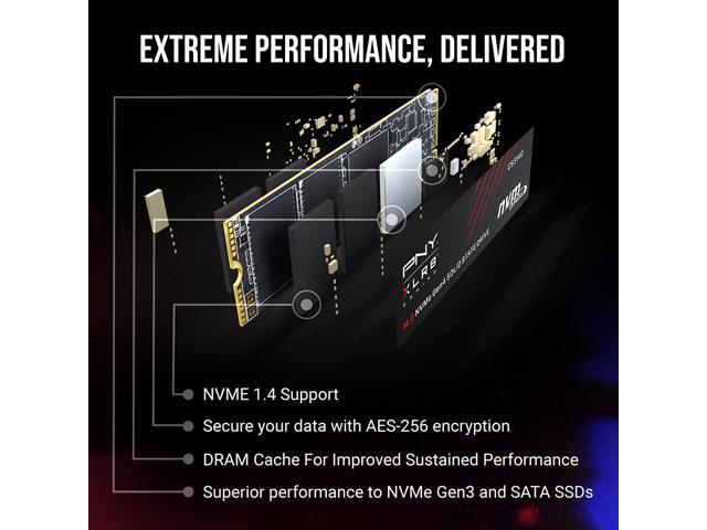 PNY XLR8 CS3140 M.2 2280 4TB PCI-Express 4.0 x4, NVMe 1.4 3D NAND Internal Solid State Drive (SSD) M280CS3140-4TB-RB