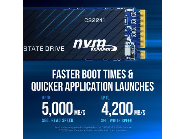 PNY CS2241 M.2 2280 2TB PCI-Express 4.0 x4 3D NAND Internal Solid State Drive (SSD) M280CS2241-2TB-RB