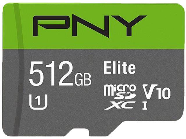 PNY Elite 512GB microSDXC Flash Card with Adapter Model P-SDU512U190EL-GE