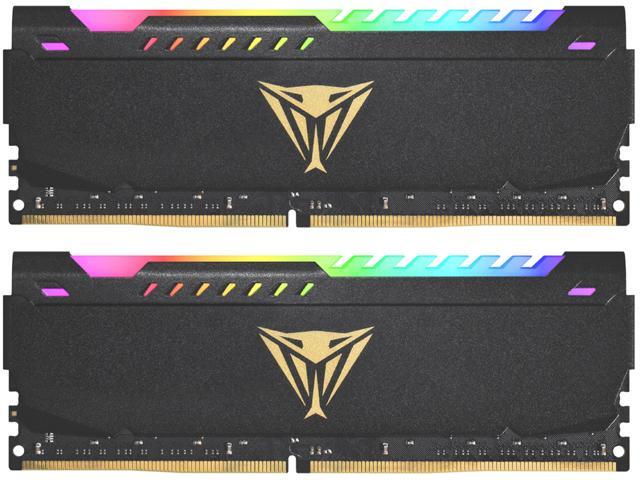 Patriot Viper Steel RGB 16GB (2 x 8GB) 288-Pin PC RAM DDR4 3200 (PC4 25600) Desktop Memory Model PVSR416G320C8K