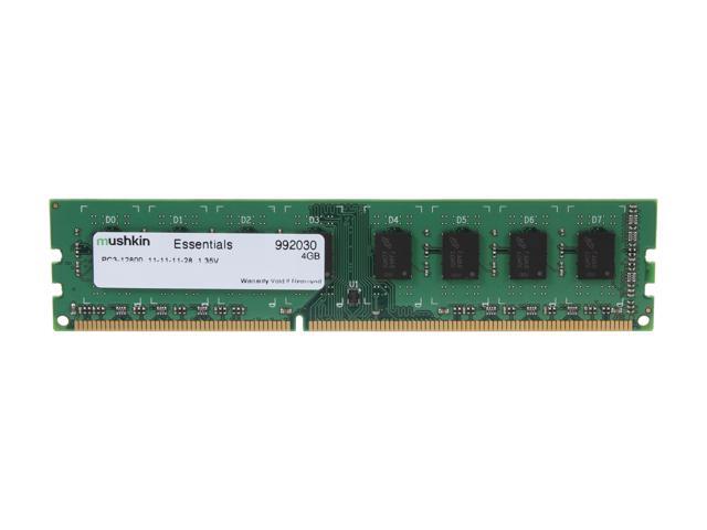 Mushkin Enhanced Essentials 4GB DDR3 1600 (PC3 12800) Desktop Memory Model 992030