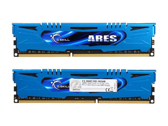 G. SKILL Ares Series 16GB (2 x 8GB) 240-Pin PC RAM DDR3 1600 (PC3 12800) Memory Model F3-1600C10D-16GAB