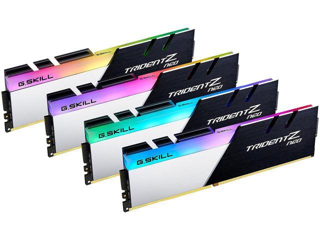 G. SKILL Trident Z Neo (For AMD Ryzen) Series 32GB (4 x 8GB) 288-Pin RGB DDR4 SDRAM DDR4 3600 (PC4 28800) Desktop Memory Model F4-3600C16Q-32GTZN