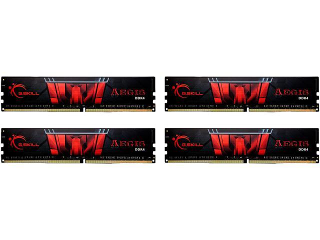 G. SKILL Aegis 32GB (4 x 8GB) DDR4 3200 (PC4 25600) Memory Kit Model F4-3200C16Q-32GIS