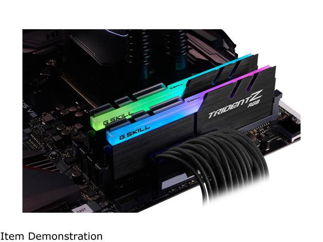 G. SKILL TridentZ RGB Series 32GB (2 x 16GB) 288-Pin PC RAM DDR4 3600 (PC4 28800) Desktop Memory Model F4-3600C16D-32GTZRC