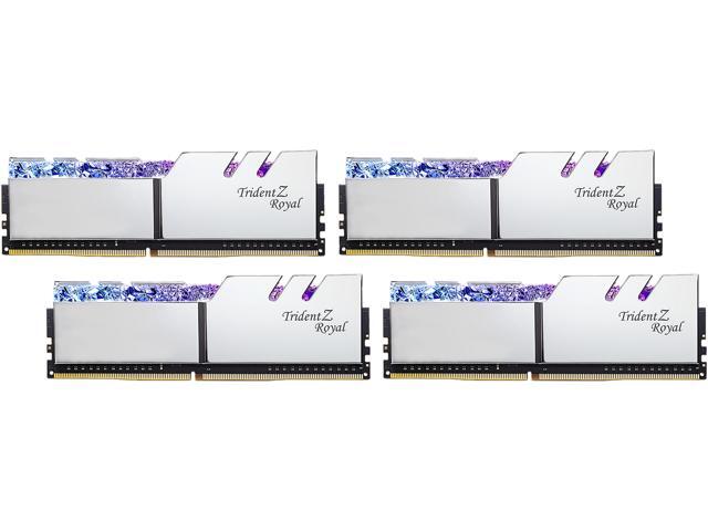G. SKILL Trident Z Royal Series 64GB (4 x 16GB) DDR4 3600 (PC4 28800) Desktop Memory Model F4-3600C16Q-64GTRS
