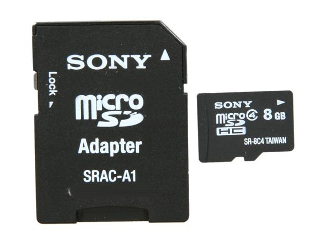 SONY 8GB microSDHC Flash Card Model SR8A4