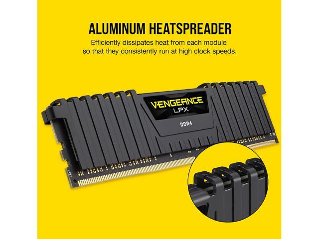 CORSAIR Vengeance LPX (AMD Ryzen Ready) 16GB (2 x 8GB) DDR4 2400 (PC4 19200) Desktop Memory Model CMK16GX4M2Z2400C16