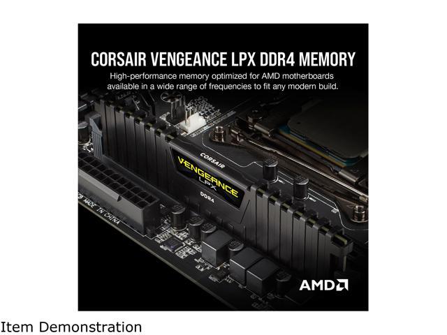 CORSAIR Vengeance LPX (AMD Ryzen Ready) 32GB (2 x 16GB) DDR4 2400 (PC4 19200) Desktop Memory Model CMK32GX4M2Z2400C16