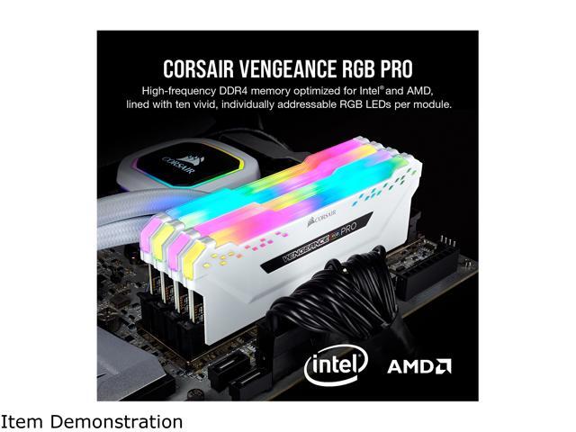 CORSAIR Vengeance RGB Pro 16GB (2 x 8GB) 288-Pin DDR4 DRAM DDR4 2666 (PC4 21300) Desktop Memory Model CMW16GX4M2A2666C16W
