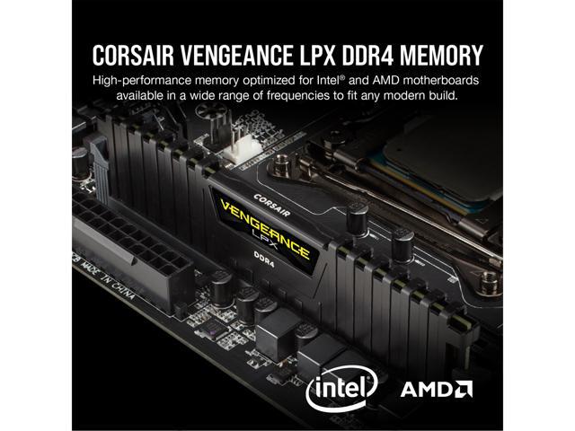 CORSAIR - VENGEANCE LPX 32GB (2x16GB) DDR4 3600MHz C18 UDIMM Desktop Memory - Black - image 3