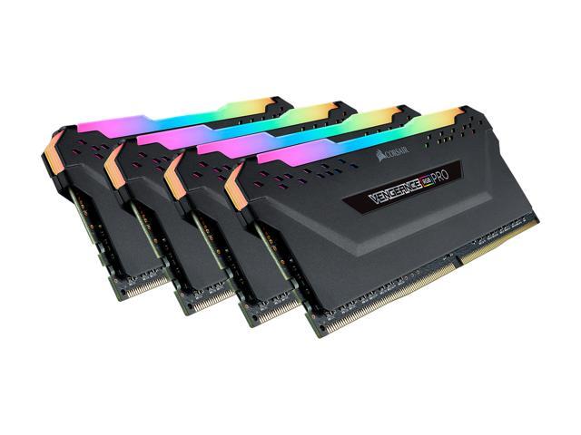 CORSAIR Vengeance RGB Pro 64GB (4 x 16GB) 288-Pin PC RAM DDR4 3200 (PC4 25600) Desktop Memory Model CMW64GX4M4E3200C16