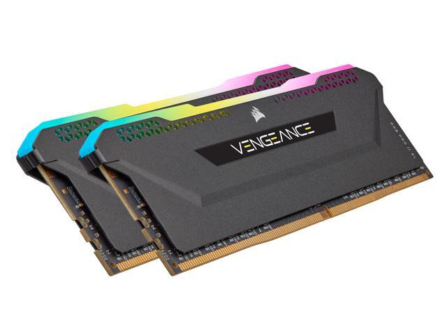 CORSAIR Vengeance RGB Pro SL 16GB (2 x 8GB) 288-Pin PC RAM DDR4 3200 (PC4 25600) Desktop Memory Model CMH16GX4M2E3200C16