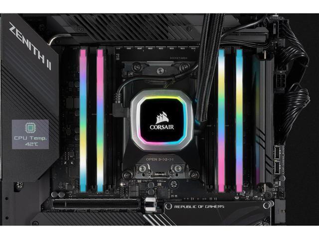CORSAIR Vengeance RGB Pro SL 16GB (2 x 8GB) 288-Pin PC RAM DDR4 3200 (PC4 25600) Desktop Memory Model CMH16GX4M2E3200C16