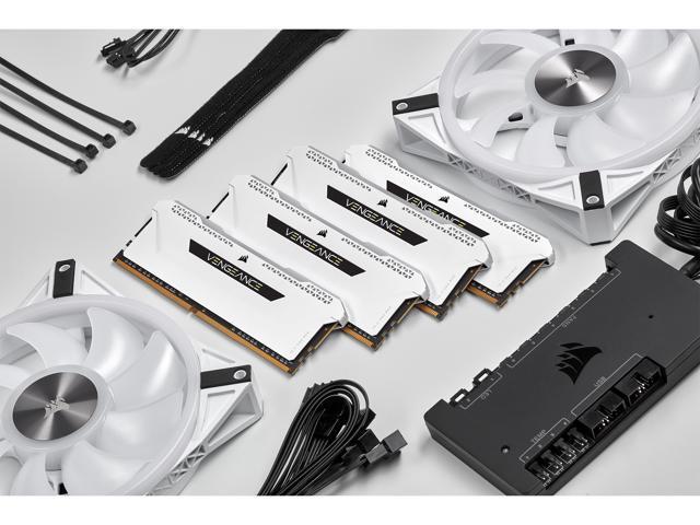 CORSAIR Vengeance RGB Pro SL 16GB (2 x 8GB) 288-Pin PC RAM DDR4 3200 (PC4 25600) Desktop Memory Model CMH16GX4M2E3200C16W