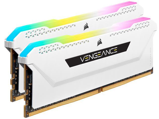 CORSAIR - VENGEANCE RGB PRO SL 32GB (2x16GB) DDR4 3600MHz C18 UDIMM Desktop Memory - White - image 3
