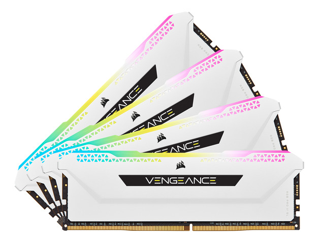 CORSAIR Vengeance RGB Pro SL 32GB (4 x 8GB) 288-Pin PC RAM DDR4 3200 (PC4 25600) Desktop Memory Model CMH32GX4M4E3200C16W