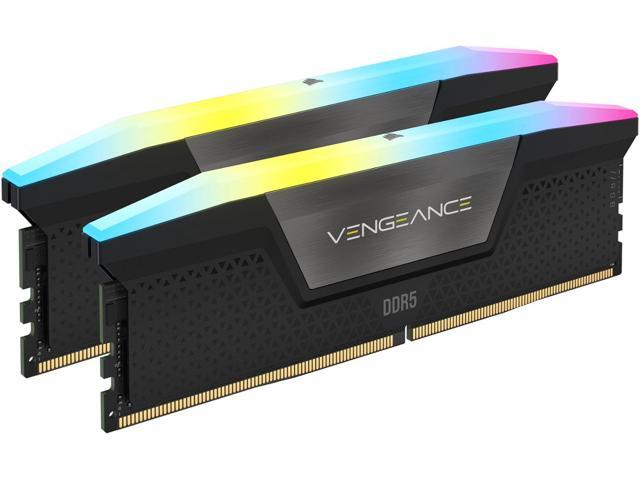 Corsair VENGEANCE® RGB 32GB (2x16GB) DDR5 DRAM 6000MHz C36 Memory Kit - Black