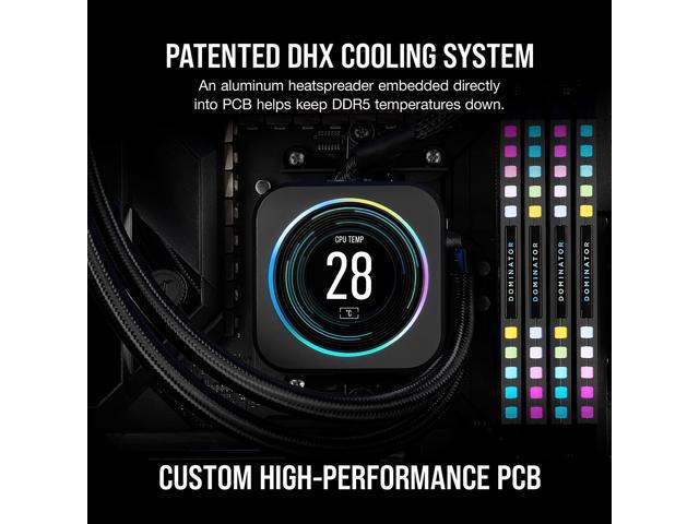 CORSAIR Dominator Platinum RGB 64GB (2 x 32GB) DDR5 6000 (PC5 48000) Desktop Memory Model CMT64GX5M2B6000Z30
