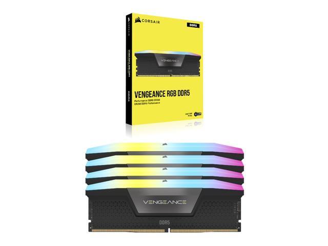 CORSAIR Vengeance RGB 128GB (4 x 32GB) 288-Pin PC RAM DDR5 5600 (PC5 44800) Desktop Memory Model CMH128GX5M4B5600C40